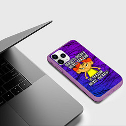 Чехол iPhone 11 Pro матовый Обидеть Оксану может каждый, не каждый может убежа, цвет: 3D-фиолетовый — фото 2