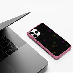 Чехол iPhone 11 Pro матовый Красочный мир, цвет: 3D-малиновый — фото 2