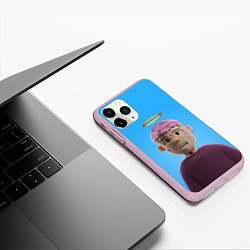 Чехол iPhone 11 Pro матовый Lil Peep С Нимбом, цвет: 3D-розовый — фото 2