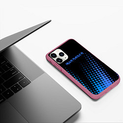 Чехол iPhone 11 Pro матовый Iron Maiden - neon, цвет: 3D-малиновый — фото 2