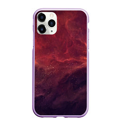 Чехол iPhone 11 Pro матовый Галактический пожар, цвет: 3D-сиреневый