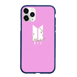 Чехол iPhone 11 Pro матовый BTS White Flowers