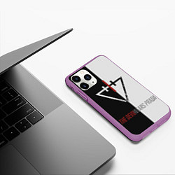 Чехол iPhone 11 Pro матовый The Devil wears prada - Логотип, цвет: 3D-фиолетовый — фото 2