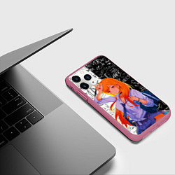 Чехол iPhone 11 Pro матовый Марин Китагава - фарфоровая кукла, цвет: 3D-малиновый — фото 2