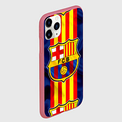 Чехол iPhone 11 Pro матовый Фк Барселона Лого, цвет: 3D-малиновый — фото 2