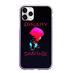 Чехол iPhone 11 Pro матовый Binary Smoke, цвет: 3D-сиреневый