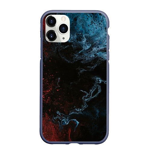 Чехол iPhone 11 Pro матовый Тьма и краски / 3D-Серый – фото 1