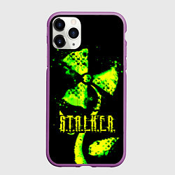 Чехол iPhone 11 Pro матовый Stalker neon flower, цвет: 3D-фиолетовый