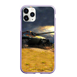 Чехол iPhone 11 Pro матовый Танк Е100, цвет: 3D-светло-сиреневый