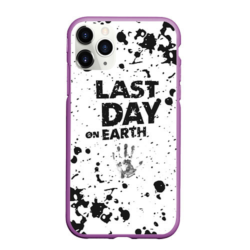Чехол iPhone 11 Pro матовый The last of us - краска / 3D-Фиолетовый – фото 1