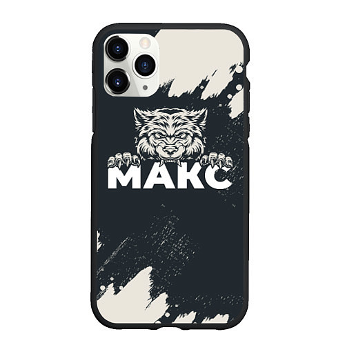 Чехол iPhone 11 Pro матовый Макс зубастый волк / 3D-Черный – фото 1