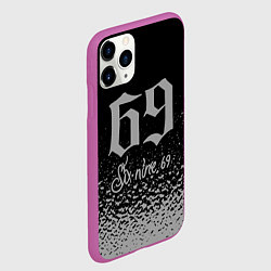 Чехол iPhone 11 Pro матовый 6ix9ine БРЫЗГИ, цвет: 3D-фиолетовый — фото 2