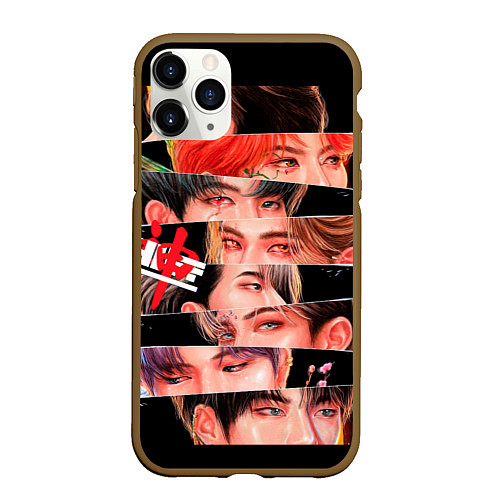 Чехол iPhone 11 Pro матовый Stray Kids eyes full / 3D-Коричневый – фото 1