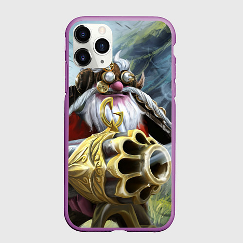 Чехол iPhone 11 Pro матовый Снайпер арт / 3D-Фиолетовый – фото 1