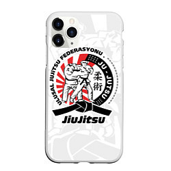 Чехол iPhone 11 Pro матовый Jiujitsu emblem Джиу-джитсу