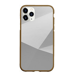 Чехол iPhone 11 Pro матовый Геометрические серые фигуры