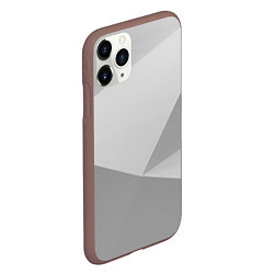 Чехол iPhone 11 Pro матовый Геометрические серые фигуры, цвет: 3D-коричневый — фото 2