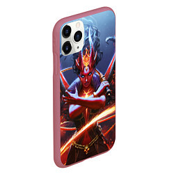 Чехол iPhone 11 Pro матовый Квин оф пэйн, цвет: 3D-малиновый — фото 2