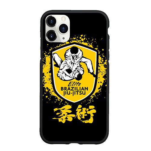 Чехол iPhone 11 Pro матовый Brazilian fight club Jiu-jitsu Elite / 3D-Черный – фото 1