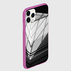 Чехол iPhone 11 Pro матовый Абстрактные тени и геометрические фигуры, цвет: 3D-фиолетовый — фото 2