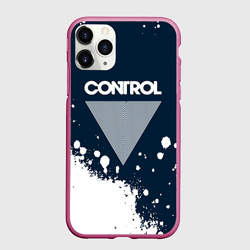 Чехол iPhone 11 Pro матовый Control Краска / 3D-Малиновый – фото 1