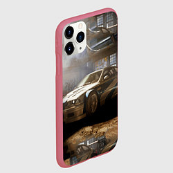 Чехол iPhone 11 Pro матовый Nfs most wanted bmw, цвет: 3D-малиновый — фото 2