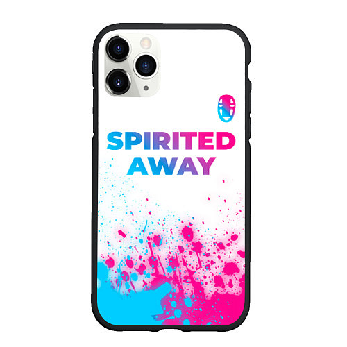 Чехол iPhone 11 Pro матовый Spirited Away neon gradient style: символ сверху / 3D-Черный – фото 1