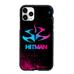 Чехол iPhone 11 Pro матовый Hitman - neon gradient