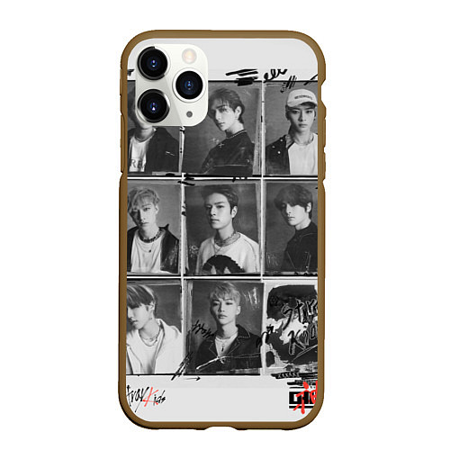 Чехол iPhone 11 Pro матовый Go Live Stray Kids / 3D-Коричневый – фото 1