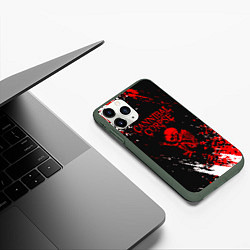 Чехол iPhone 11 Pro матовый Cannibal Corpse -краска, цвет: 3D-темно-зеленый — фото 2