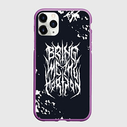 Чехол iPhone 11 Pro матовый Bring Me the Horizon краска, цвет: 3D-фиолетовый