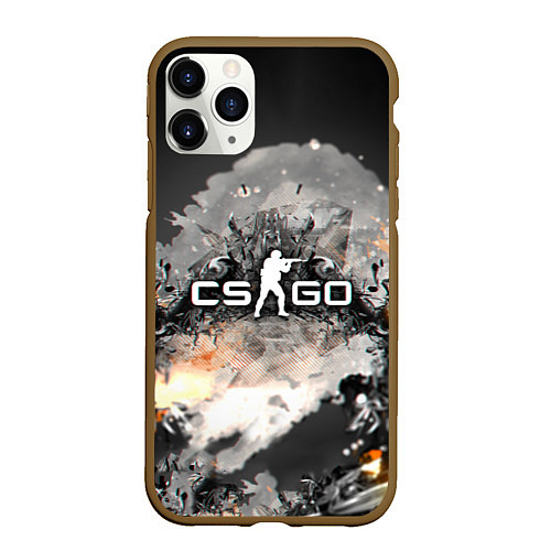 Чехол iPhone 11 Pro матовый CS-GO weapon / 3D-Коричневый – фото 1