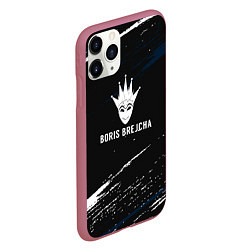 Чехол iPhone 11 Pro матовый Boris Brejcha в маске краска, цвет: 3D-малиновый — фото 2