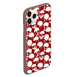 Чехол iPhone 11 Pro матовый Череп и кровь, цвет: 3D-коричневый — фото 2