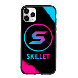 Чехол iPhone 11 Pro матовый Skillet - neon gradient