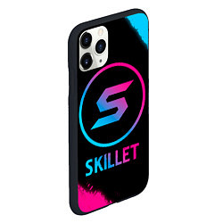 Чехол iPhone 11 Pro матовый Skillet - neon gradient, цвет: 3D-черный — фото 2