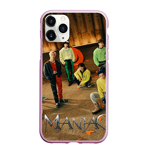 Чехол iPhone 11 Pro матовый Stray Kids Maniac / 3D-Розовый – фото 1