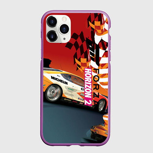 Чехол iPhone 11 Pro матовый Froza horizon art / 3D-Фиолетовый – фото 1