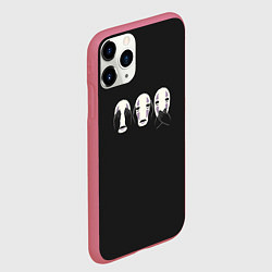 Чехол iPhone 11 Pro матовый Каонаси-Безликий, цвет: 3D-малиновый — фото 2