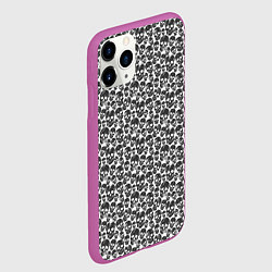 Чехол iPhone 11 Pro матовый Череп со скулами, цвет: 3D-фиолетовый — фото 2