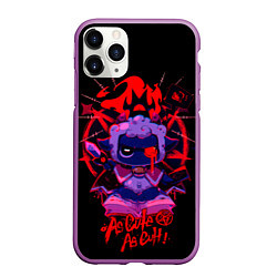 Чехол iPhone 11 Pro матовый Cult of the lamb - самый милый культ, цвет: 3D-фиолетовый
