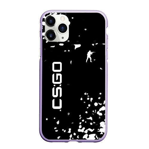Чехол iPhone 11 Pro матовый Csgo стрелялки / 3D-Светло-сиреневый – фото 1