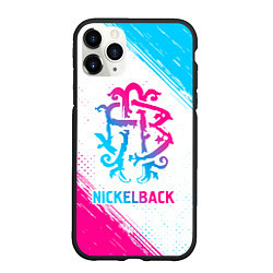 Чехол iPhone 11 Pro матовый Nickelback neon gradient style