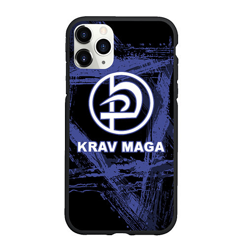 Чехол iPhone 11 Pro матовый Krav-maga tactical defense system emblem / 3D-Черный – фото 1