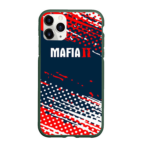 Чехол iPhone 11 Pro матовый Mafia краска / 3D-Темно-зеленый – фото 1