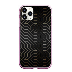 Чехол iPhone 11 Pro матовый Black gold - Узоры