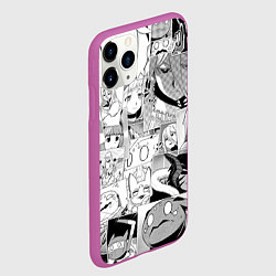 Чехол iPhone 11 Pro матовый Да я паук и что с того pattern, цвет: 3D-фиолетовый — фото 2