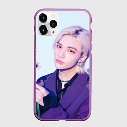 Чехол iPhone 11 Pro матовый Stray Kids 2nd World Tour Maniac Hyunjin, цвет: 3D-фиолетовый