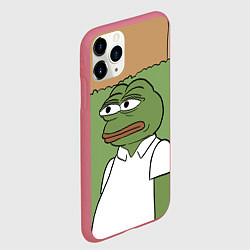 Чехол iPhone 11 Pro матовый Pepe Gomer прячется в кусты, цвет: 3D-малиновый — фото 2