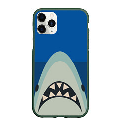 Чехол iPhone 11 Pro матовый Монстр Океана, цвет: 3D-темно-зеленый